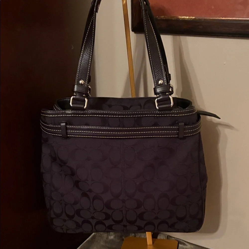 Coach Hampton signature canvas/python/leather carryall E0951-F13993 and wristlet